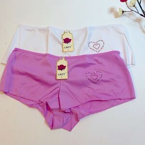🌸Lacy women’s Boyshorts panties set of 2 large